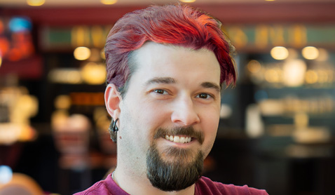 Image of employee of the month Trevor Collins.