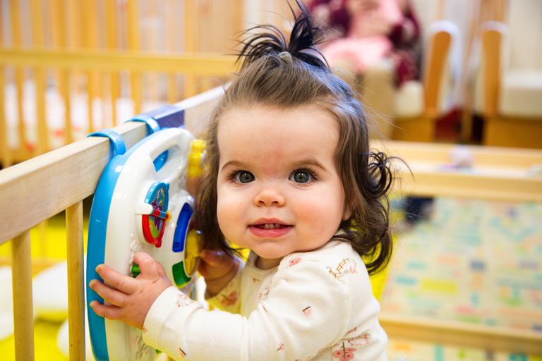 Image of baby playing